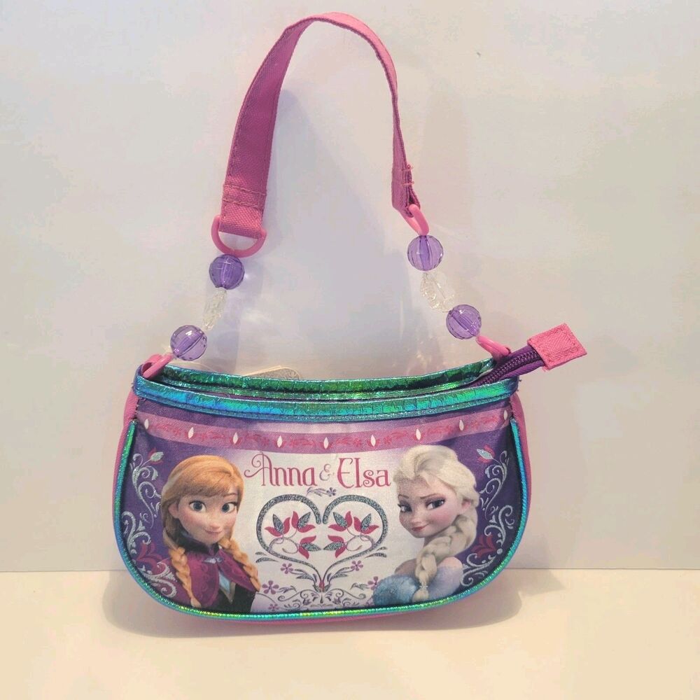 Disney Frozen Elsa and Anna Child Hand Purse Beaded Handle